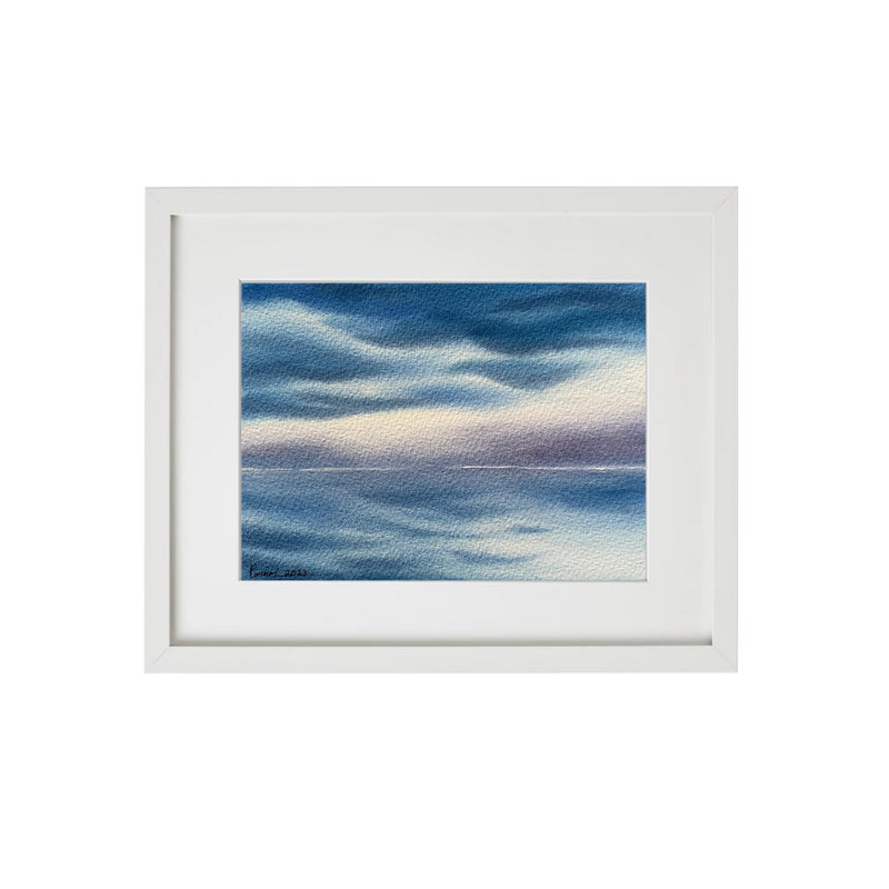 تابلو نقاشی آبرنگ طرح آرامش