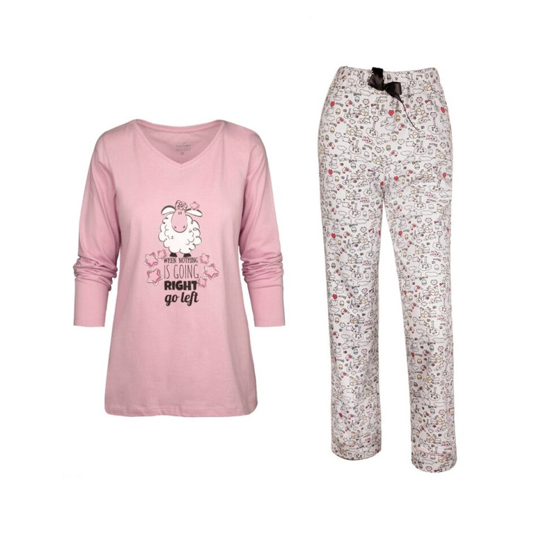 ست تی شرت آستین بلند و شلوار زنانه مدل 0931