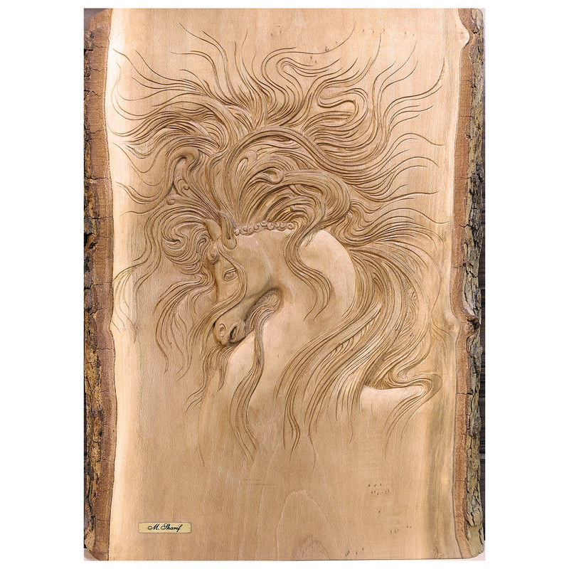 تابلو منبت کاری طرح سر اسب مدل 030122