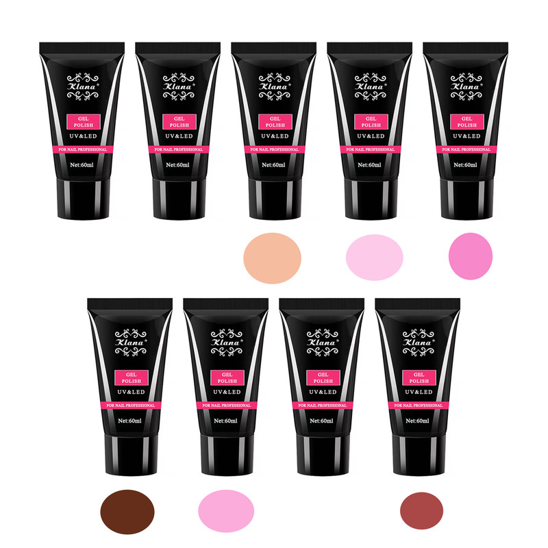 خرید و قیمت پلی ژل کاشت ناخن کلانا مدل رز حجم 60 میلی لیتر بسته 9 عددی