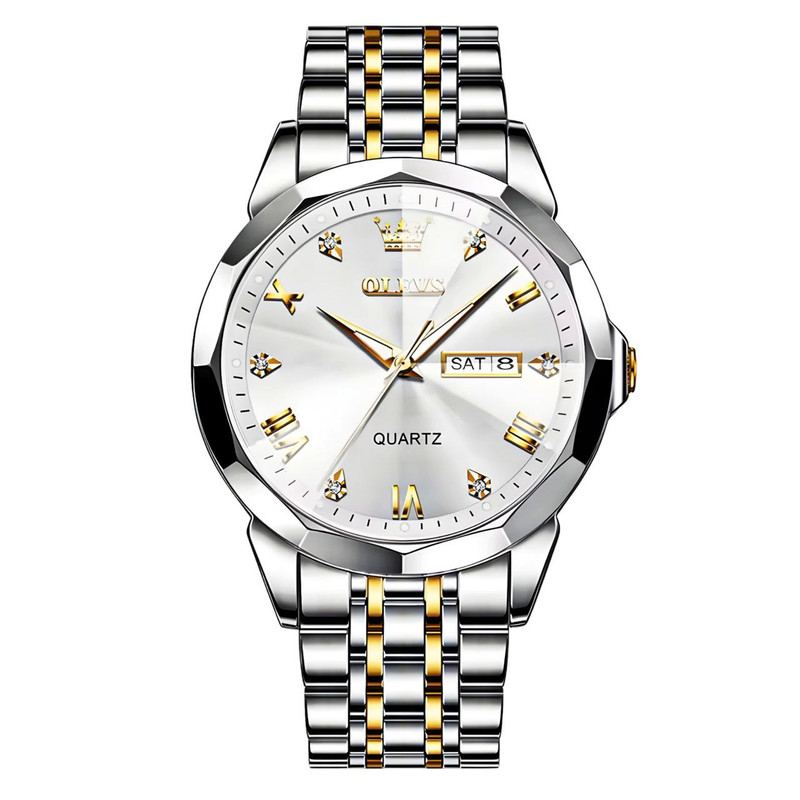 ساعت مچی عقربهای مردانه مدل کوارتز دی دیت شیشه تراش کد 05