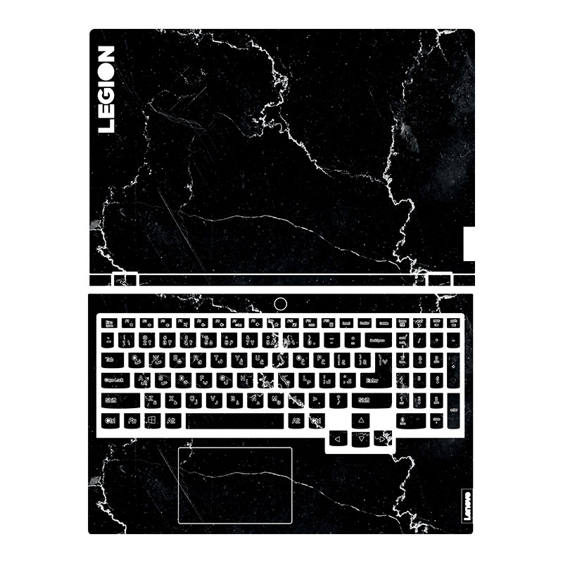 خرید و قیمت استیکر لپ تاپ توییجین و موییجین مدل Marble 07 مناسب برای لپ تاپ لنوو Legion 5 15ARH05-15LM05 به همراه برچسب حروف فارسی کیبورد
