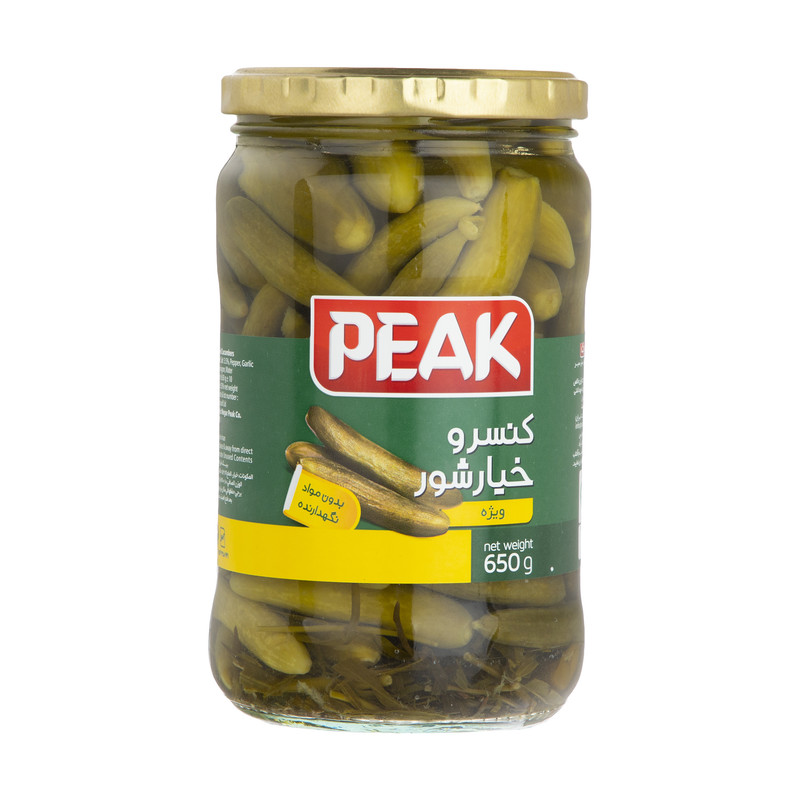 خرید و قیمت کنسرو خیار شور ویژه پیک - 650 گرم