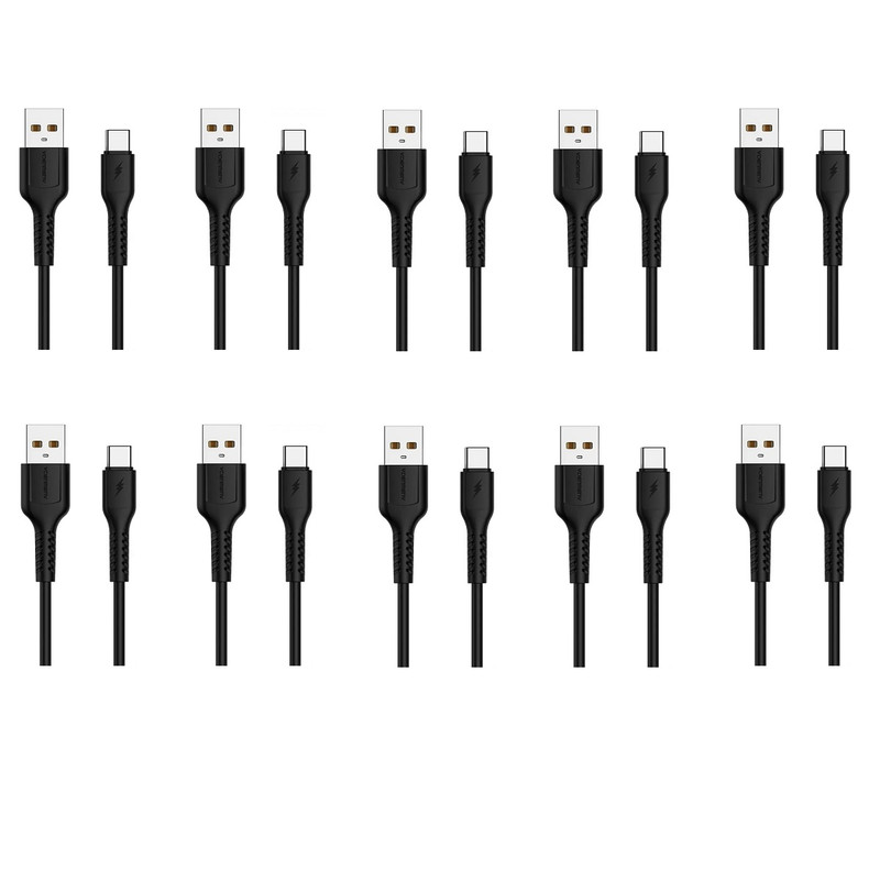 خرید و قیمت کابل تبدیل USB به USB-C وی دنمن وی مدل D42T طول 1 متر بسته 10 عددی