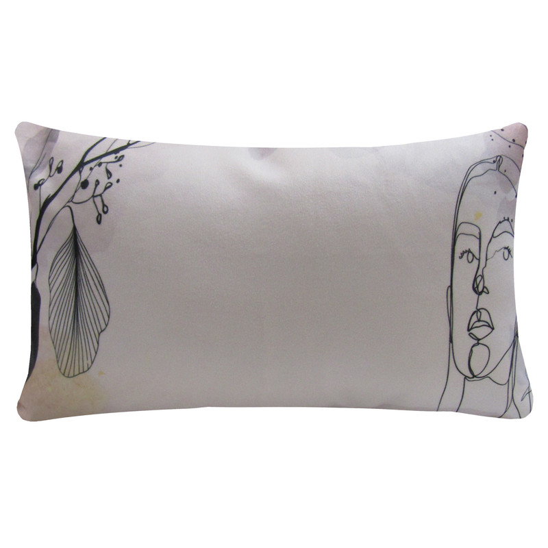 خرید و قیمت کاور کوسن هوم اند لایف مدل اریک طرح چهره و برگ کد 560008