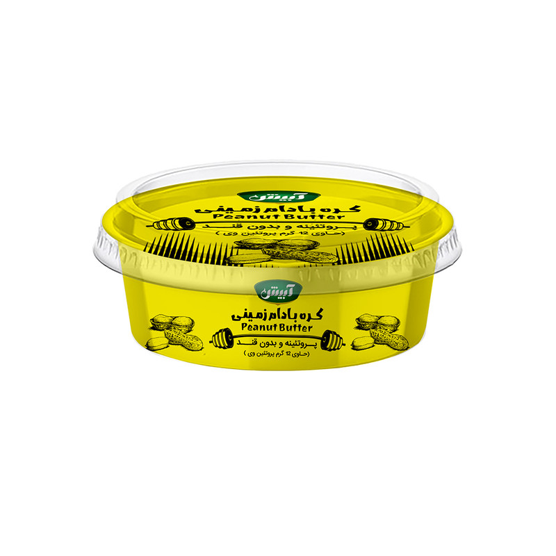 خرید و قیمت کره بادام زمینی پروتئینه تک نفره آبیش بسته 8 عددی