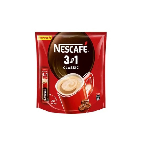 کافی میکس 3 در 1 classic نسکافه بسته 20 عددی