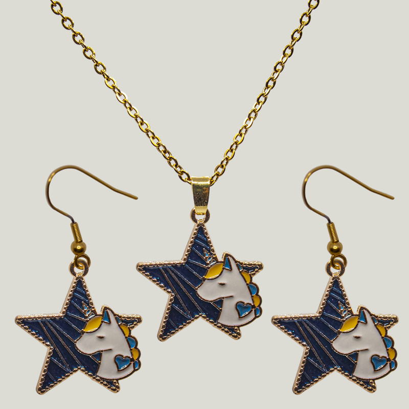 نیم ست دخترانه مدل یونیکورن کد 326