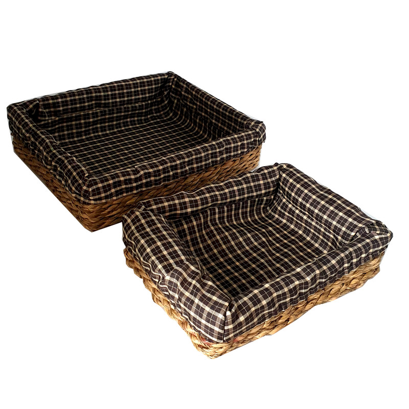 ظرف نان مدل حصیری کد 5x21x26 مجموعه 2 عددی