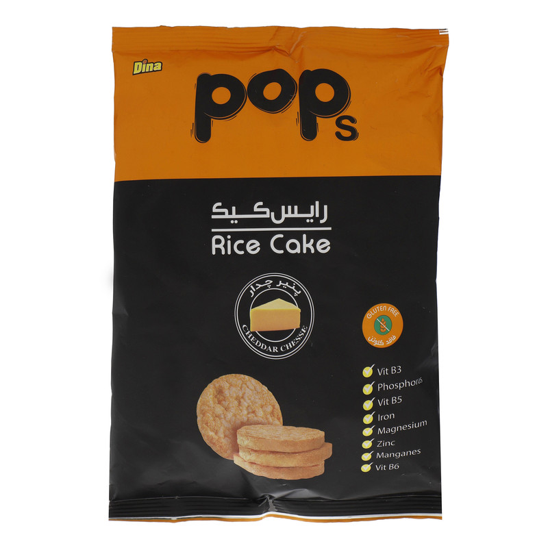 خرید و قیمت رايس کيک پاپس دينا با طعم پنیر - 100 گرم