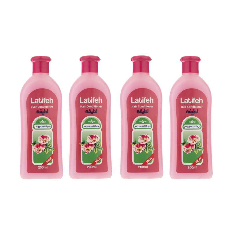 نرم کننده مو لطیفه مدل Flower حجم 200 میلی لیتر مجموعه 4 عددی