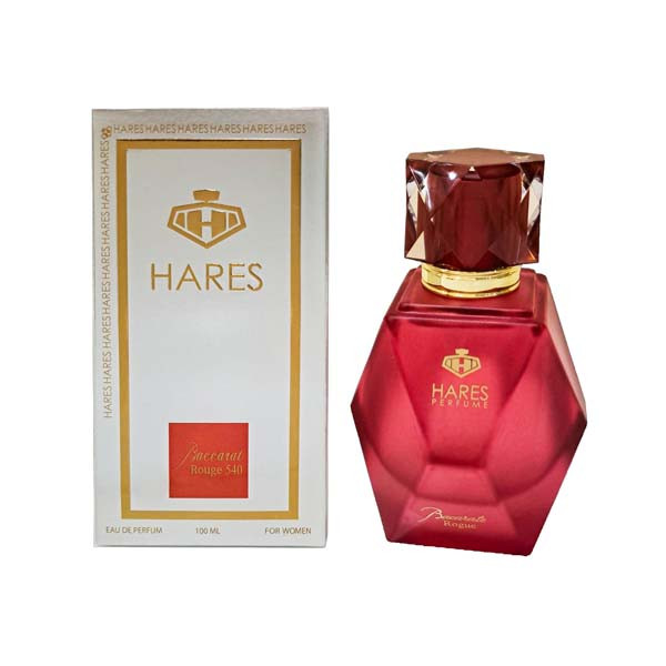 ادوپرفیوم زنانه حارث مدل باکارات رژ با رایحه گرم حجم 100 میلیلیتر