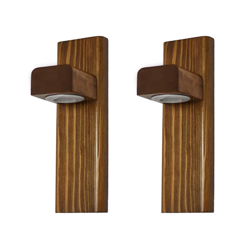 چراغ دیواری مدل چوبی کد W003L مجموعه 2 عددی