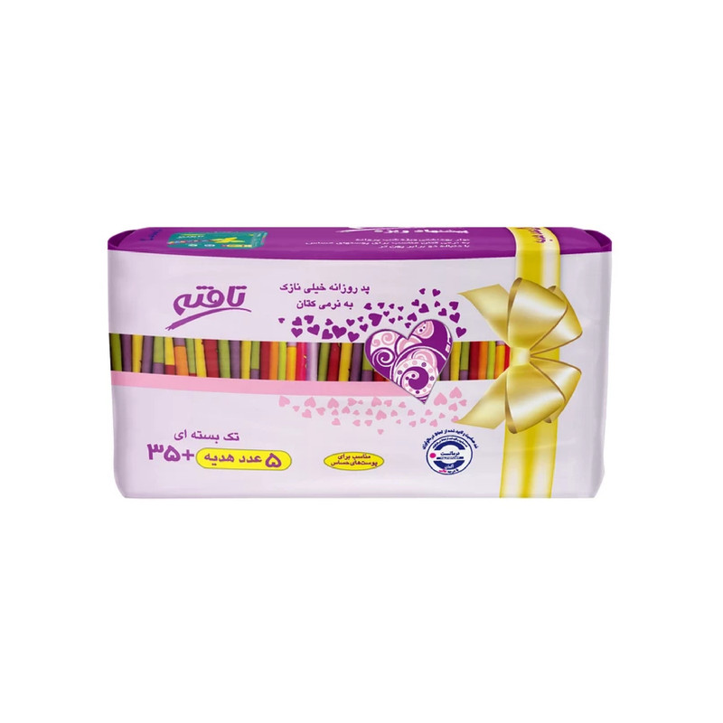 پد بهداشتی تافته مدل نازک مناسب پوست های حساس مجموعه 40 عددی