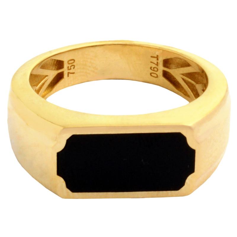 انگشتر طلا 18 عیار مردانه طلای مستجابی مدل اونیکس 183 T790 کد 63