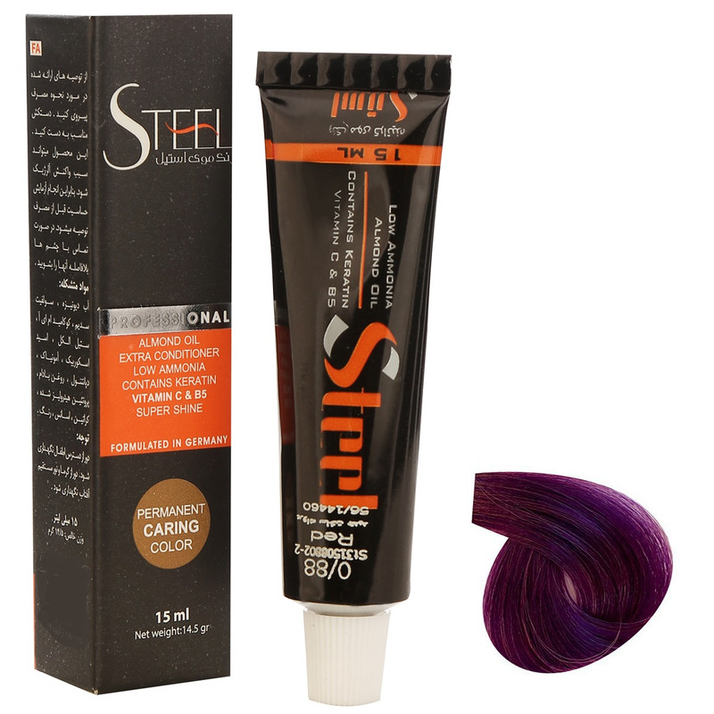 خرید و قیمت رنگ مو استیل شماره E12 حجم 15 میلی لیتر رنگ واریاسیون بنفش