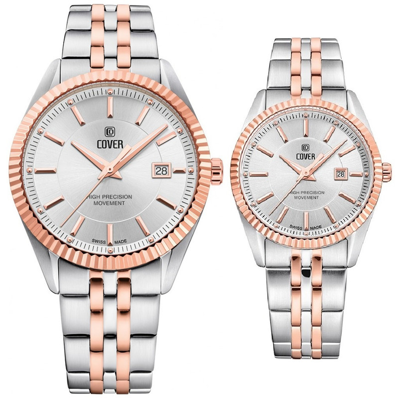 خرید و قیمت ست ساعت مچی عقربه ای زنانه و مردانه کاور مدل CO209.07 - CO208.07