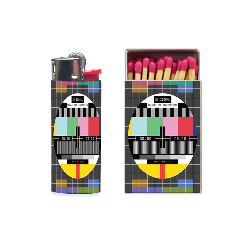 فندک مدل رنگی کد 724 به همراه کبریت