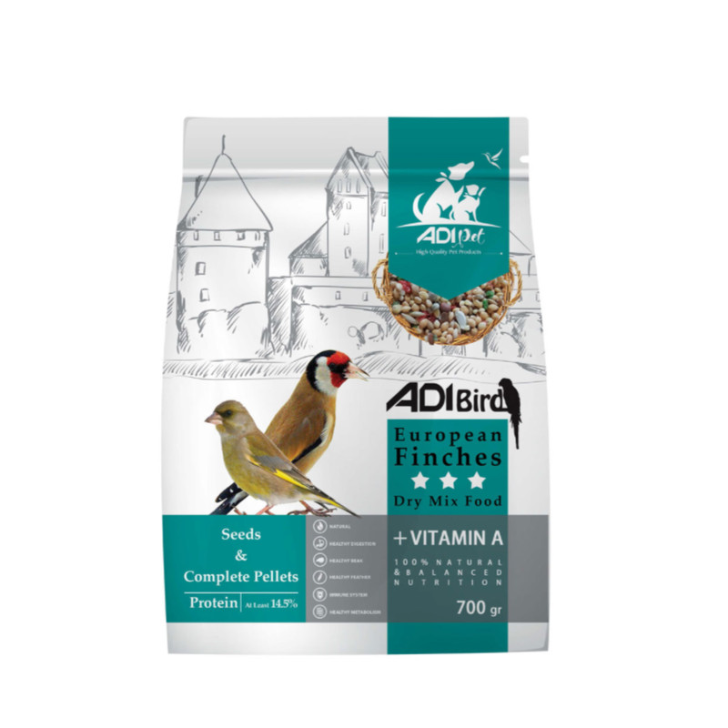 غذای خشک پرنده آدی پت مدل EUROPEAN GOLD FINCHES وزن 700 گرم