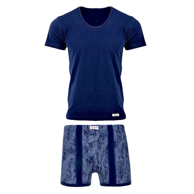 خرید و قیمت ست شورت و زیرپوش مردانه پنبینه مدل نخ پنبه خالص صادراتی طرح آراد