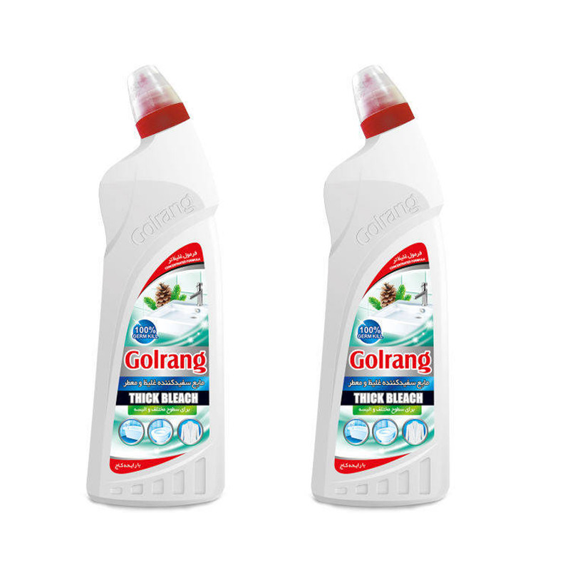 خرید و قیمت مایع سفید کننده گلرنگ مدل thick bleach حجم 750 میلی لیتر بسته 2 عددی