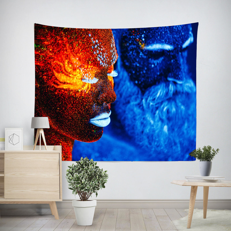 پوستر پارچه ای پرینتینگ لند طرح بکدراپ آرایشی کد A28