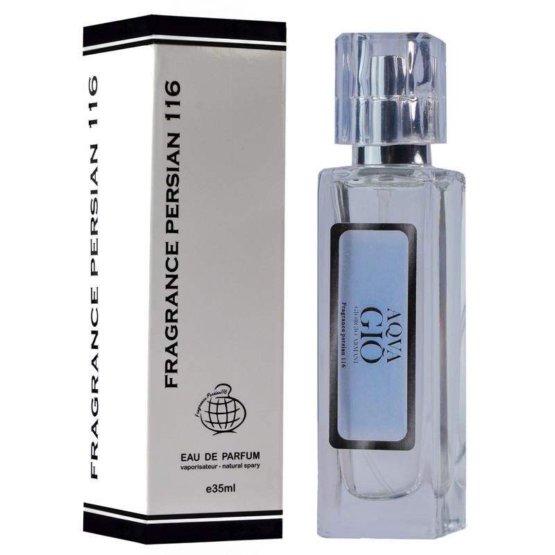 ادو پرفیوم مردانه فراگرنس پرشیا 116 مدل آکوا جیو جورجیو با رایحه گل حجم 35 میلی لیتر