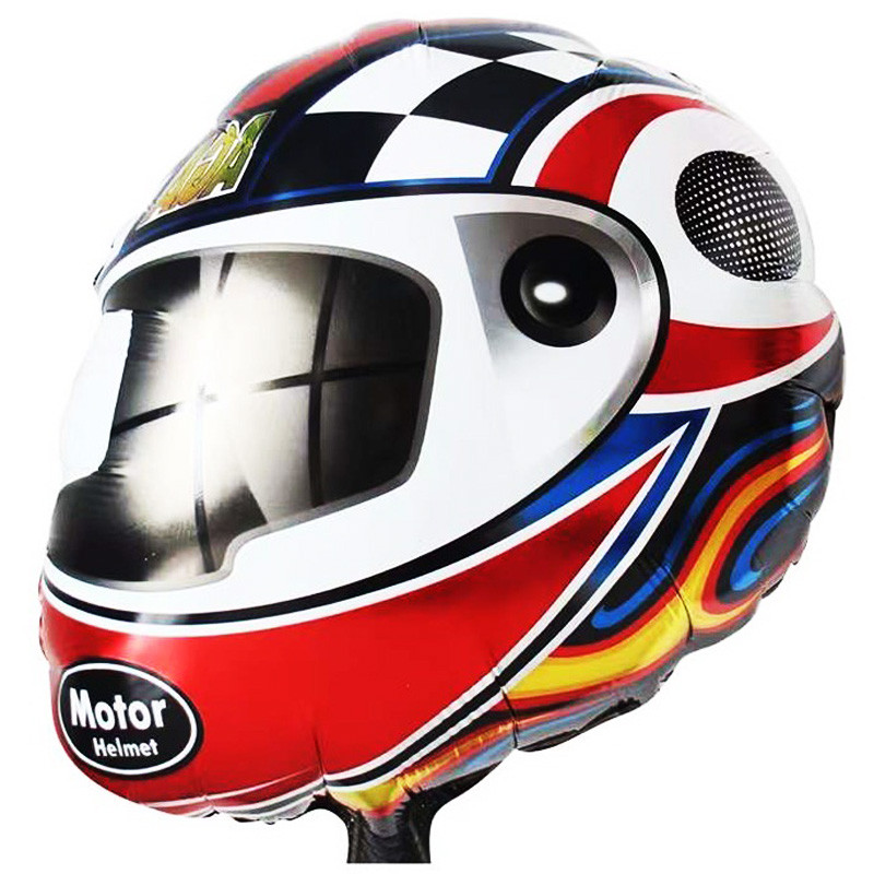 خرید و قیمت بادکنک فویلی لاکی بالونز طرح کلاه کاسکت ماشین و موتور کد 1310