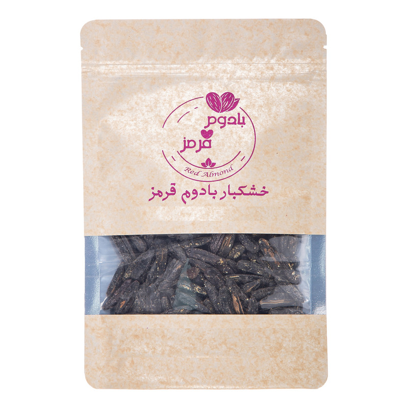 تخمه سیاه شمشیری بادوم قرمز نمکدون - 500 گرم