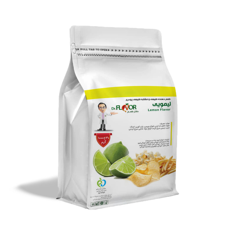 طعم دهنده پودری طبیعی لیمویی دکتر فلیور - 1000 گرم
