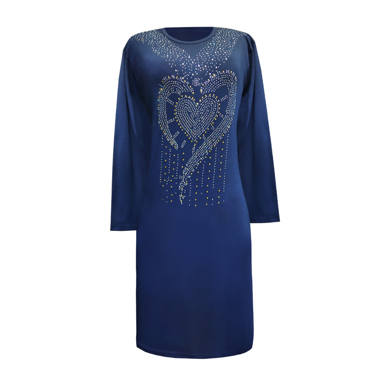 تونیک زنانه مدل ویکسوز طرح قلب کد 103028 رنگ سرمه ای