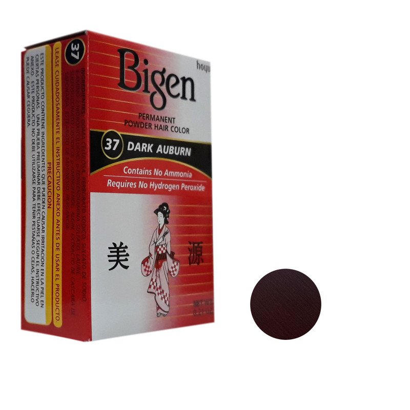 خرید و قیمت رنگ مو پودری بیگن شماره 37 وزن 6 گرم رنگ خرمایی تیره