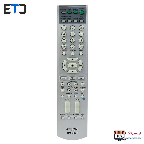 کنترل همه کاره تلویزیون سونی ATSONI RM-D671SONY ATSONI RM-D671 LCD LED TV REPLACED REMOTE CONTROL 00