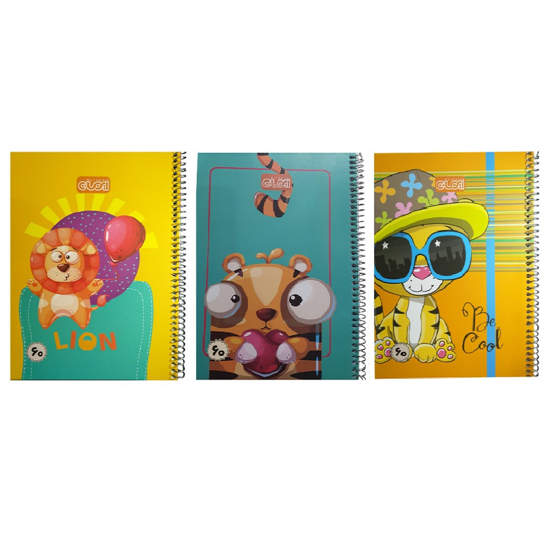 دفتر 60 برگ ایمان مدل حیوانات مجموعه 3 عددی