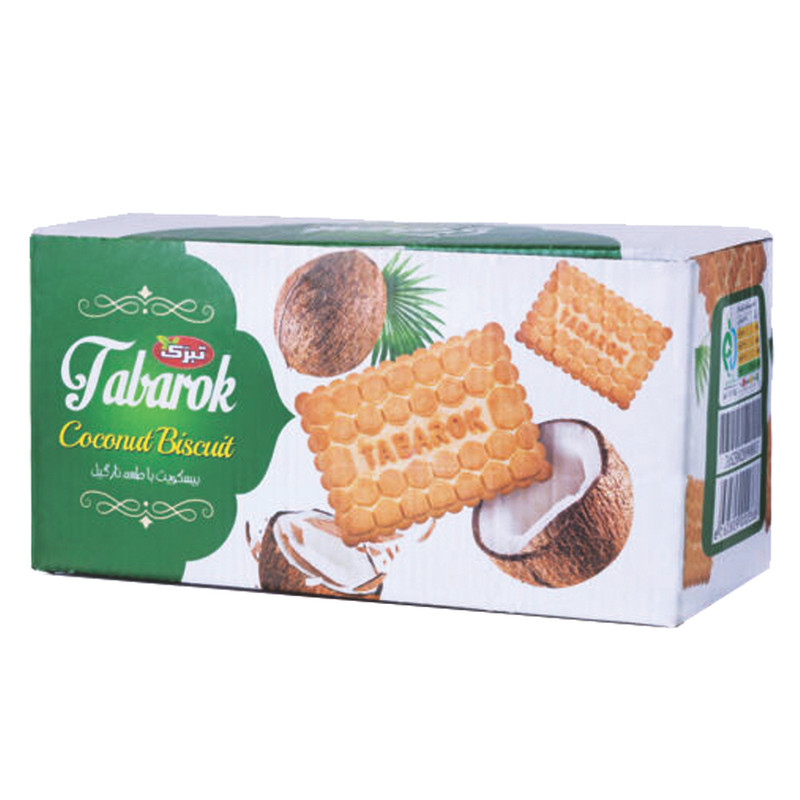 بیسکویت تبرک با طعم نارگیل - 800 گرم
