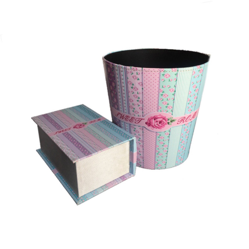 خرید و قیمت ست سطل و جا دستمال کاغذی خانه سفید کد 03