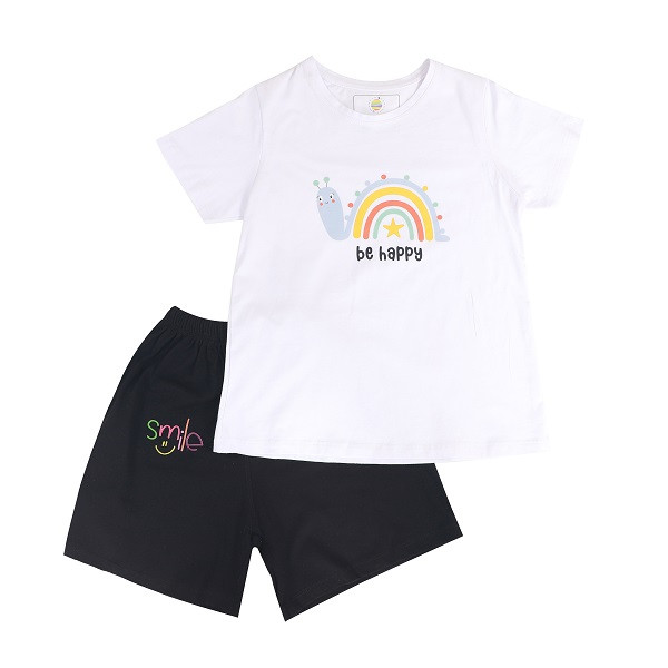 خرید و قیمت ست تی شرت و شلوارک دخترانه ترسه به نگار مدل چاپی کد 6103