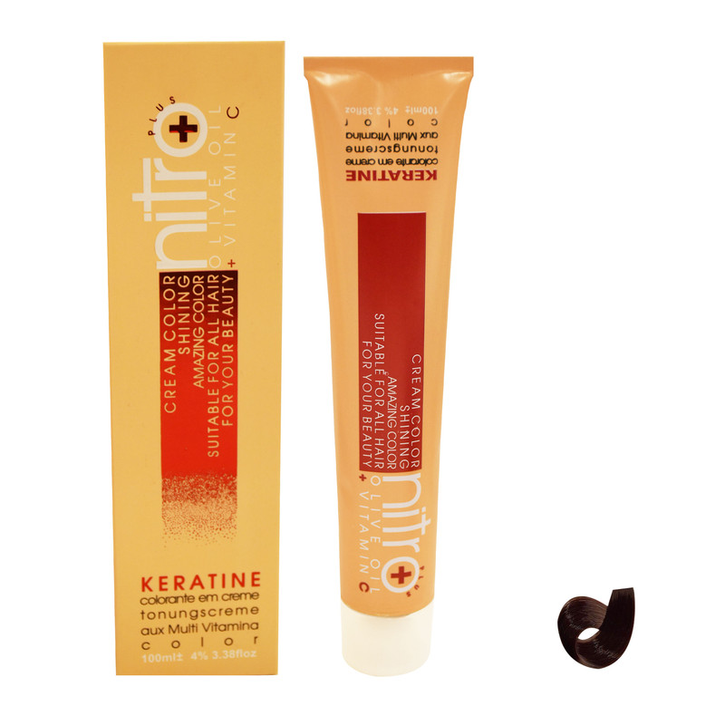 خرید و قیمت رنگ مو نیترو سری Keratine شماره 5.5 حجم 100 میلی لیتر رنگ قهوه ای طلایی روشن