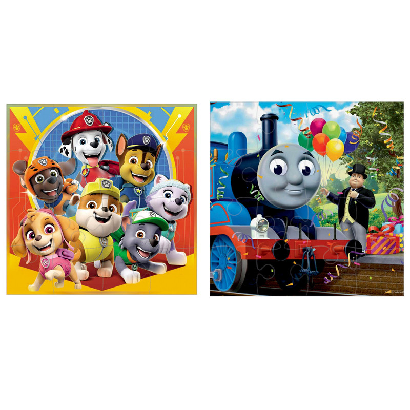 پازل 16 تکه مدل قطار توماس و سگ نگهبان بسته دو عددی