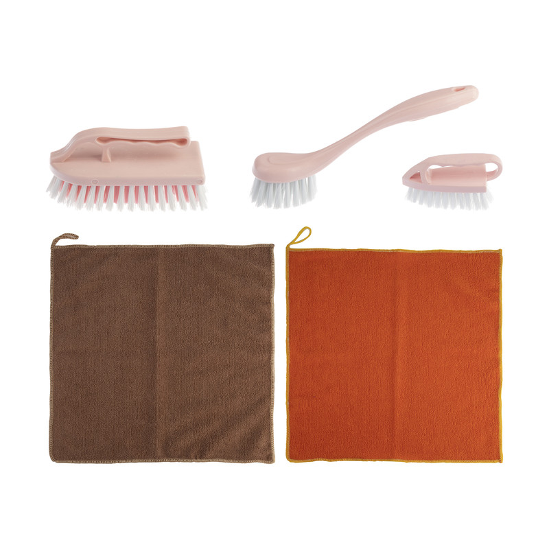 فرچه اف جی تی مدل 005 به همراه دستمال و فرچه توالت شوی