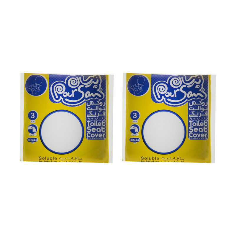 روکش یکبار مصرف توالت فرنگی پرسان کد 500602 دو بسته 3 عددی