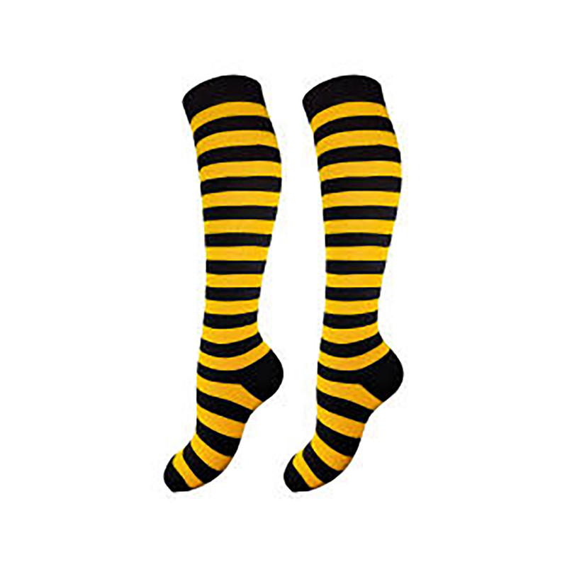 خرید و قیمت جوراب ساق بلند بچگانه مدل راه راه رنگ زرد