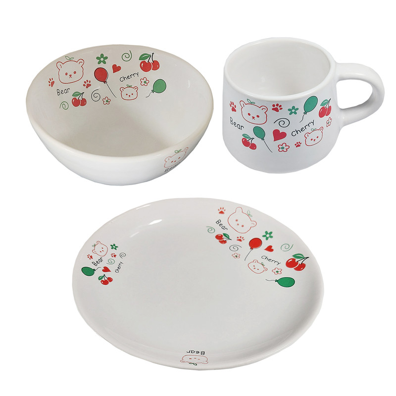 خرید و قیمت ظرف غذای کودک 3 تکه طرح خرسی کد 160282