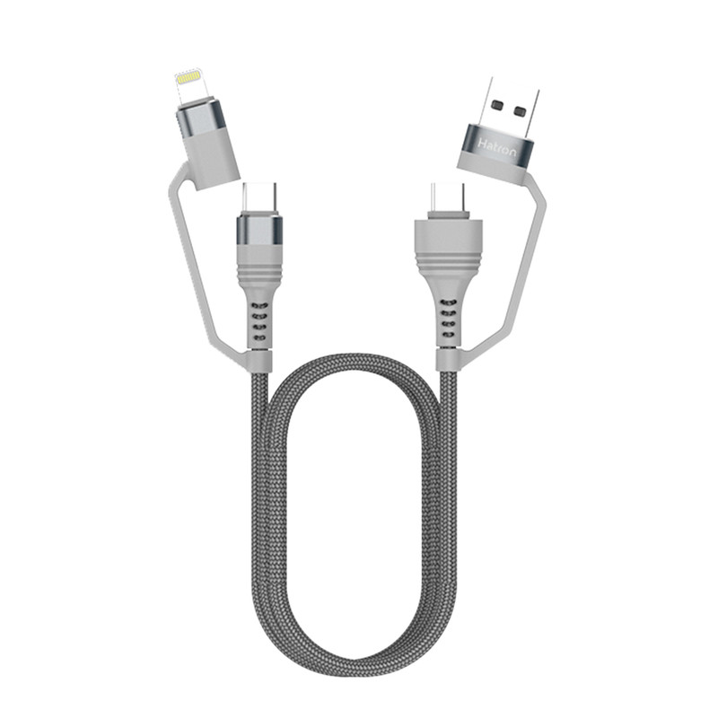کابل تبدیل USB/USB-C به USB-C/لایتنینگ هترون مدل HC450P طول 1متر