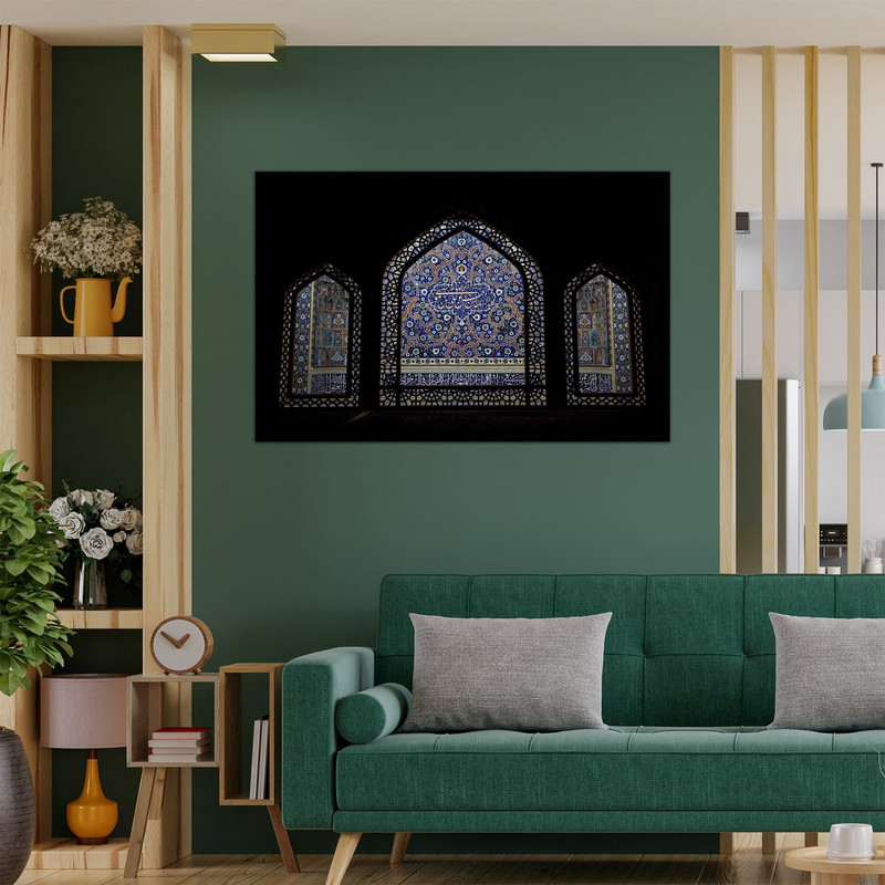 خرید و قیمت تابلو نوری بکلیت مدل B-bu2604 طرح معماری ایرانی حرم امام رضا (ع)