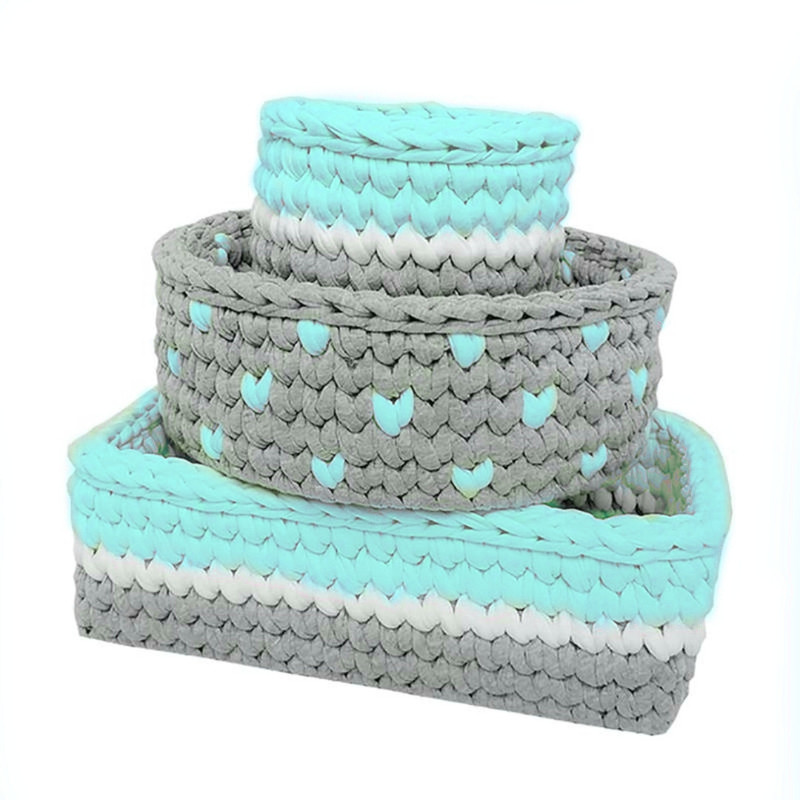 سبد قلاب بافی تریکو کد 5782 مجموعه 3 عددی