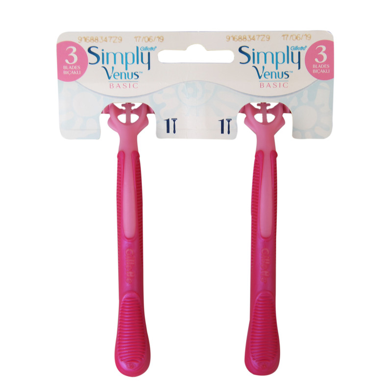 خود تراش ژیلت مدل simply venus بسته 2 عددی