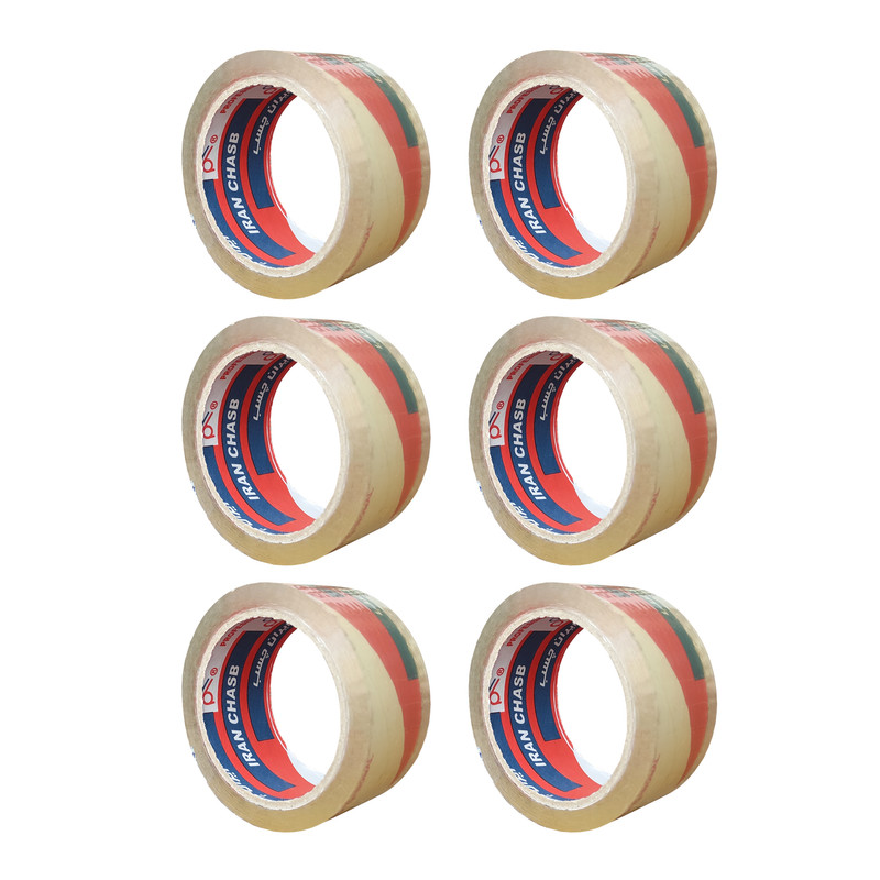 چسب نواری ایران چسب کد IR-06 عرض 5 سانتی متر بسته 6 عددی