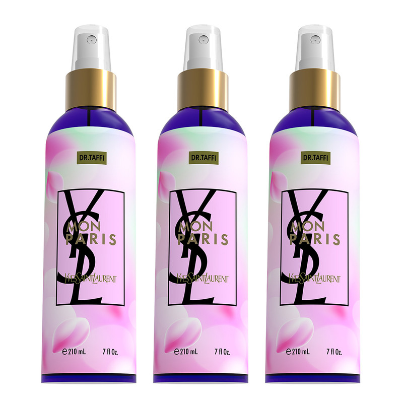 اسپری بدن زنانه دکتر تافی مدل مون پاریس حجم 210 میلی لیتر مجموعه سه عددی