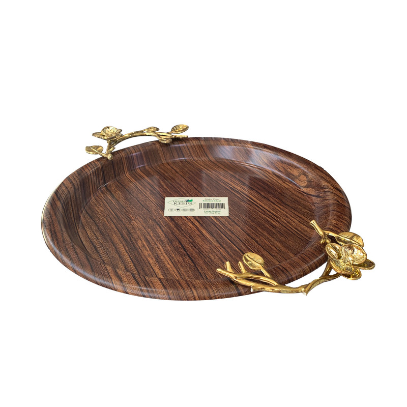 سینی فرش کیپس مدل دسته دار طرح چوب